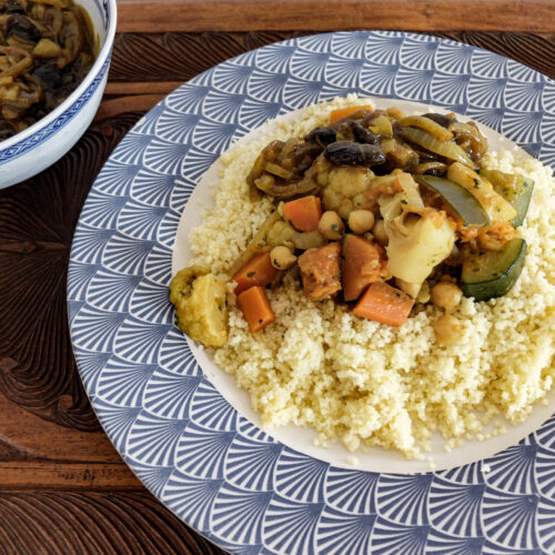 Couscous de légumes et tfaya